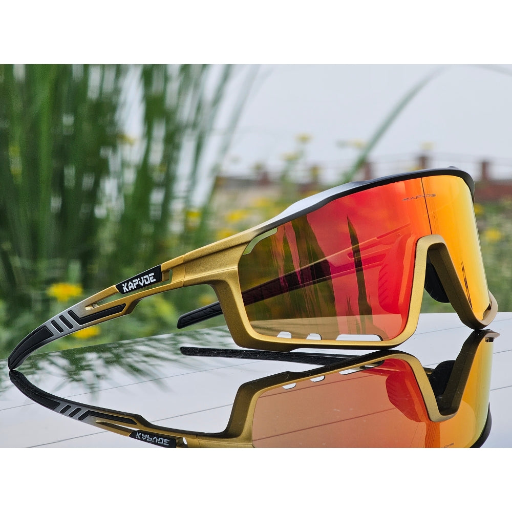 KAPVOE Polarized Sports Glasses Men Women TR90 Sport Sunglasses Running Lenses