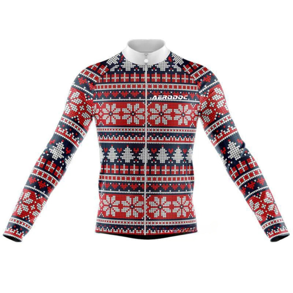 Aerodoc Ruby Cold-Weather Cycling Jersey Premium Winter Fleece Wool Bike Wear