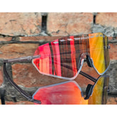 ENLEE E600 Photochromic Glasses Color Film Cycling Eyewear Men Women Frameless Sports Goggles Gray Red