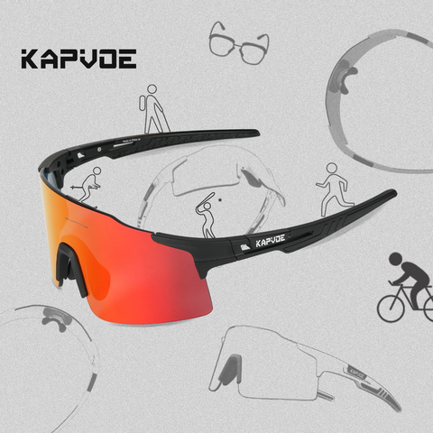 Kapvoe Polarized Sports Glasses Running Man’s Glasses Bicycle Sports Sunglasses MTB. Road Bike Eyewear for Cricket Cycling Goggles Kapvoe Polarized Sports Glasses Running Man’s Glasses Bicycle Sports Sunglasses MTB. Road Bike Eyewear for Cricket Cycling Goggles