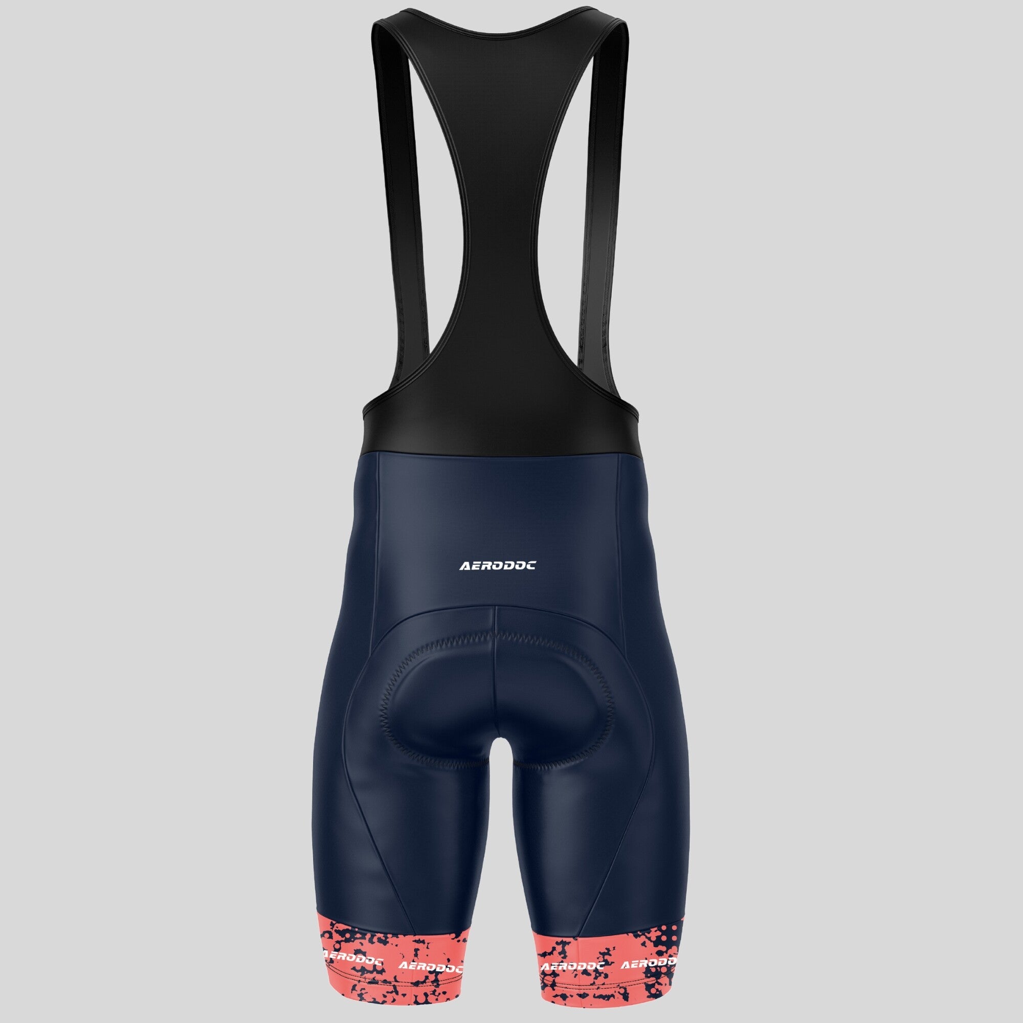 "Aerodoc Crimson Chaos Bib Shorts - Back View"