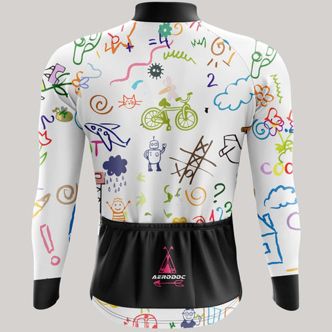 Aerodoc Doodle Explorer Cycling Jersey - Half & Full Sleeves, Matching Bib & Non-Bib Shorts