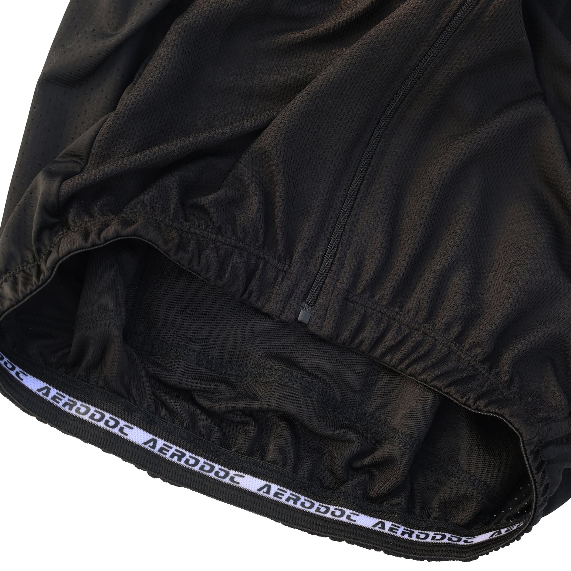 Aerodoc Glide Black Cycling jersey with waterproof zipper pocket