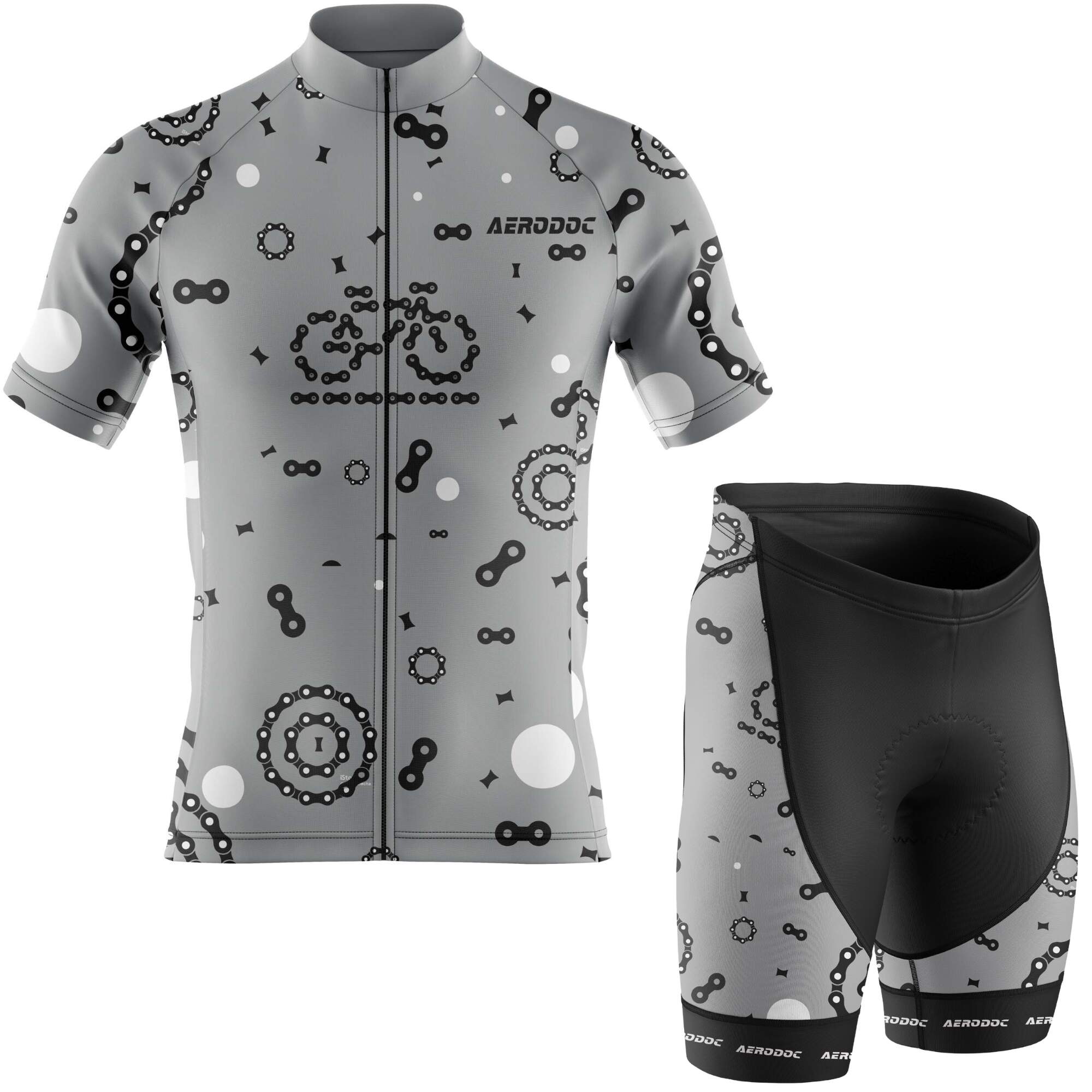 Aerodoc Chain Reaction Men's Cycling Jersey – Performance Gear for Road Bike & MTB - Half & Full Sleeves, Matching Bib & Non-Bib Shorts