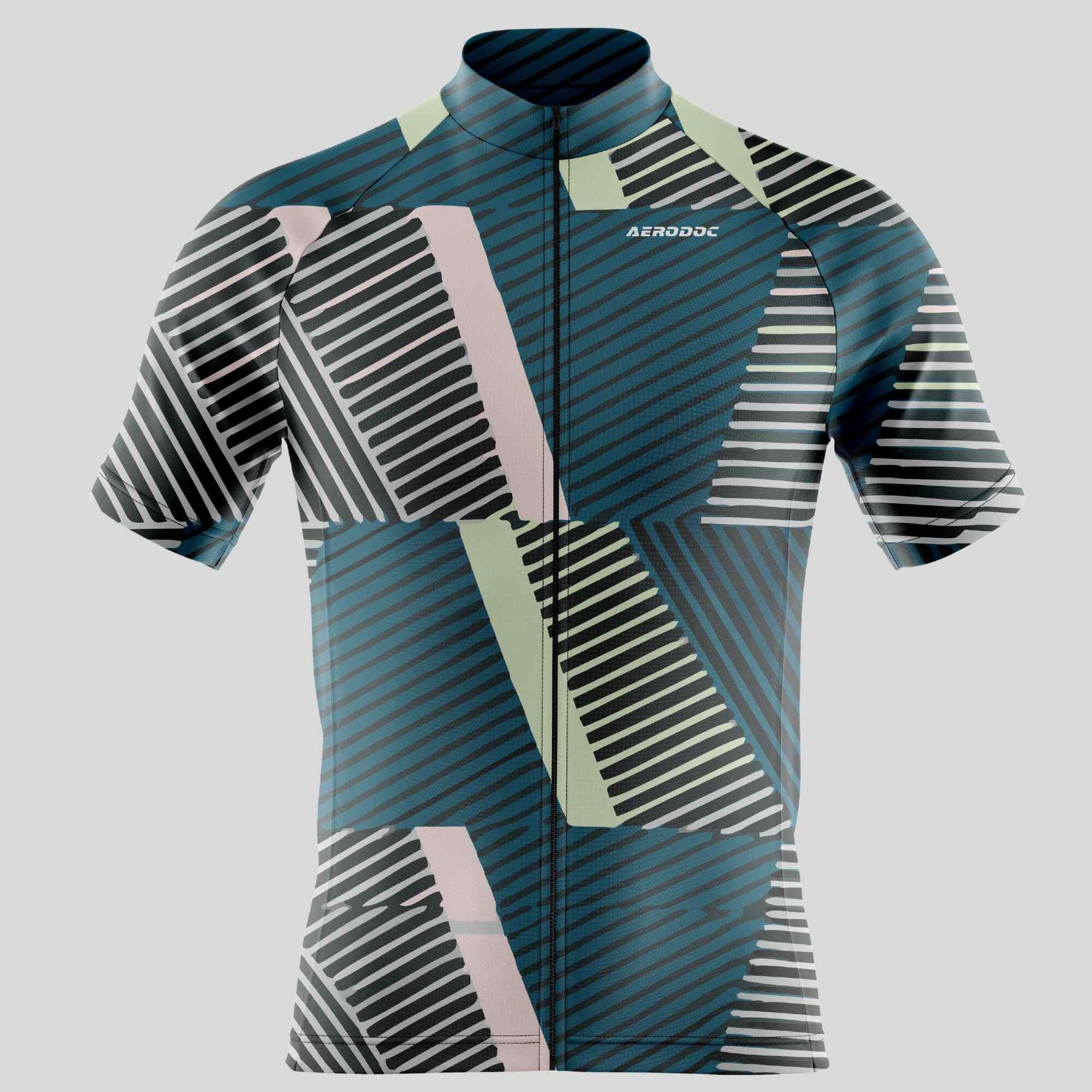 Geometric Cycling Jersey -Men's and Women's Aerodynamic & Breathable – Performance Gear for Road Bike & MTB - Half & Full Sleeves, Matching Bib & Non-Bib Shorts