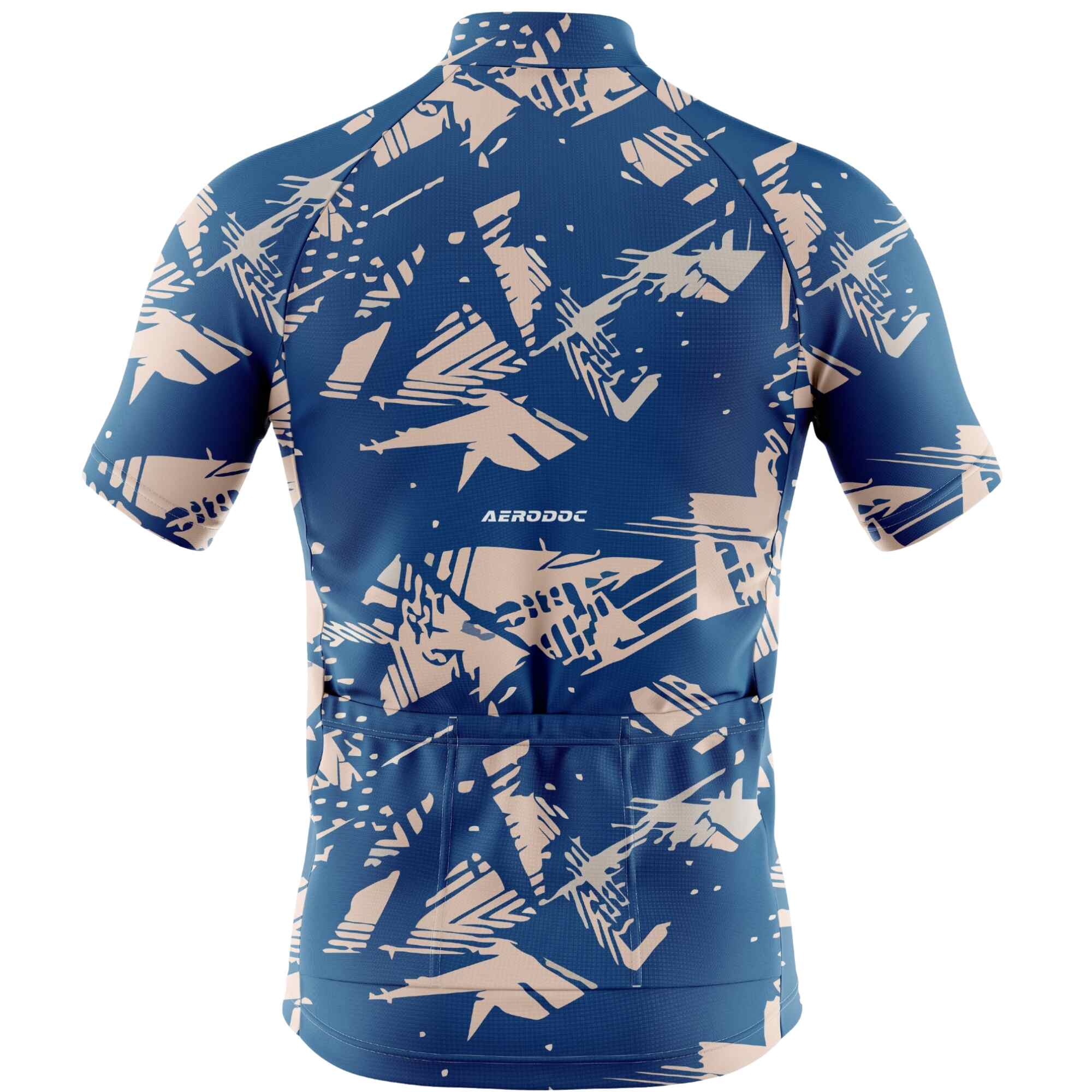 Aerodoc Blue Pulse Cycling Jersey - Energized Print for High-Speed Rides – Half & Full Sleeves, Matching Bib & Non-Bib Shorts