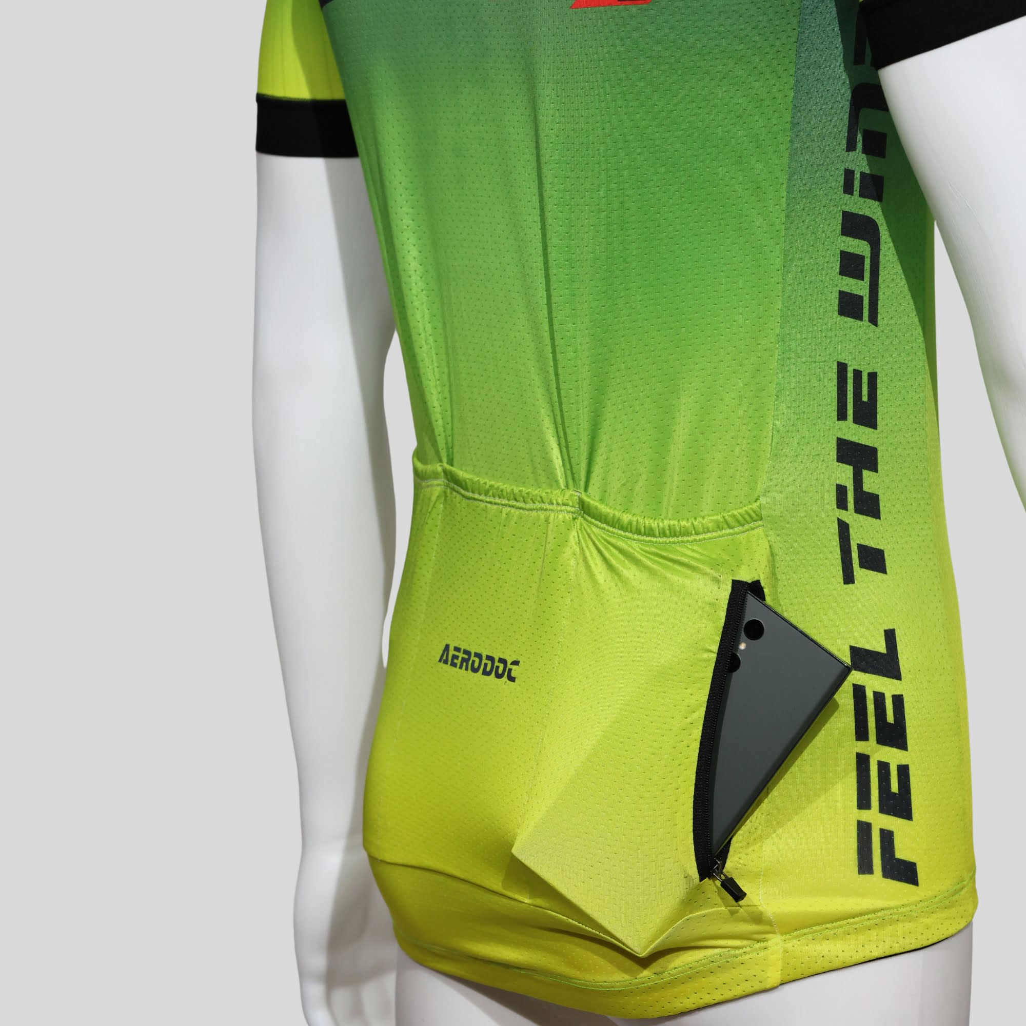 Windflare Neon Breeze Cycling Jersey Premium Aerodoc with Back Zipper and Power Band