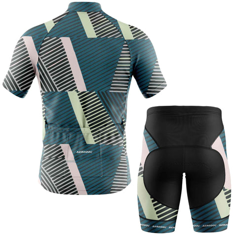 Geometric Cycling Jersey -Men's and Women's Aerodynamic & Breathable – Performance Gear for Road Bike & MTB - Half & Full Sleeves, Matching Bib & Non-Bib Shorts