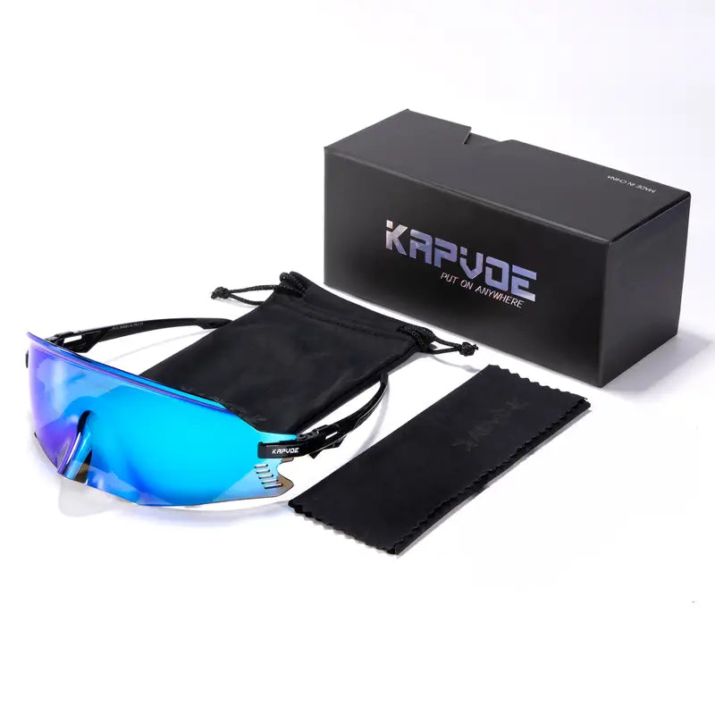 KAPVOE 1Lens Sunglasses Ideal for Cycling, Cricket, Running and More