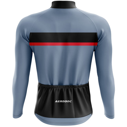 Aerodoc Men’s Classic Fit Cycling Jersey - Stylish Red Accent - Half & Full Sleeves, Matching Bib & Non-Bib Shorts