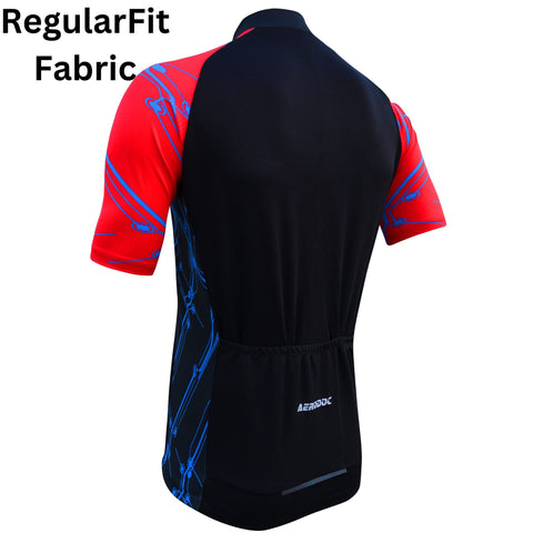 Aerodoc Blackout Grid Performance Cycling Jersey – Full & Half Sleeves Lightweight, Breathable, and Stylish