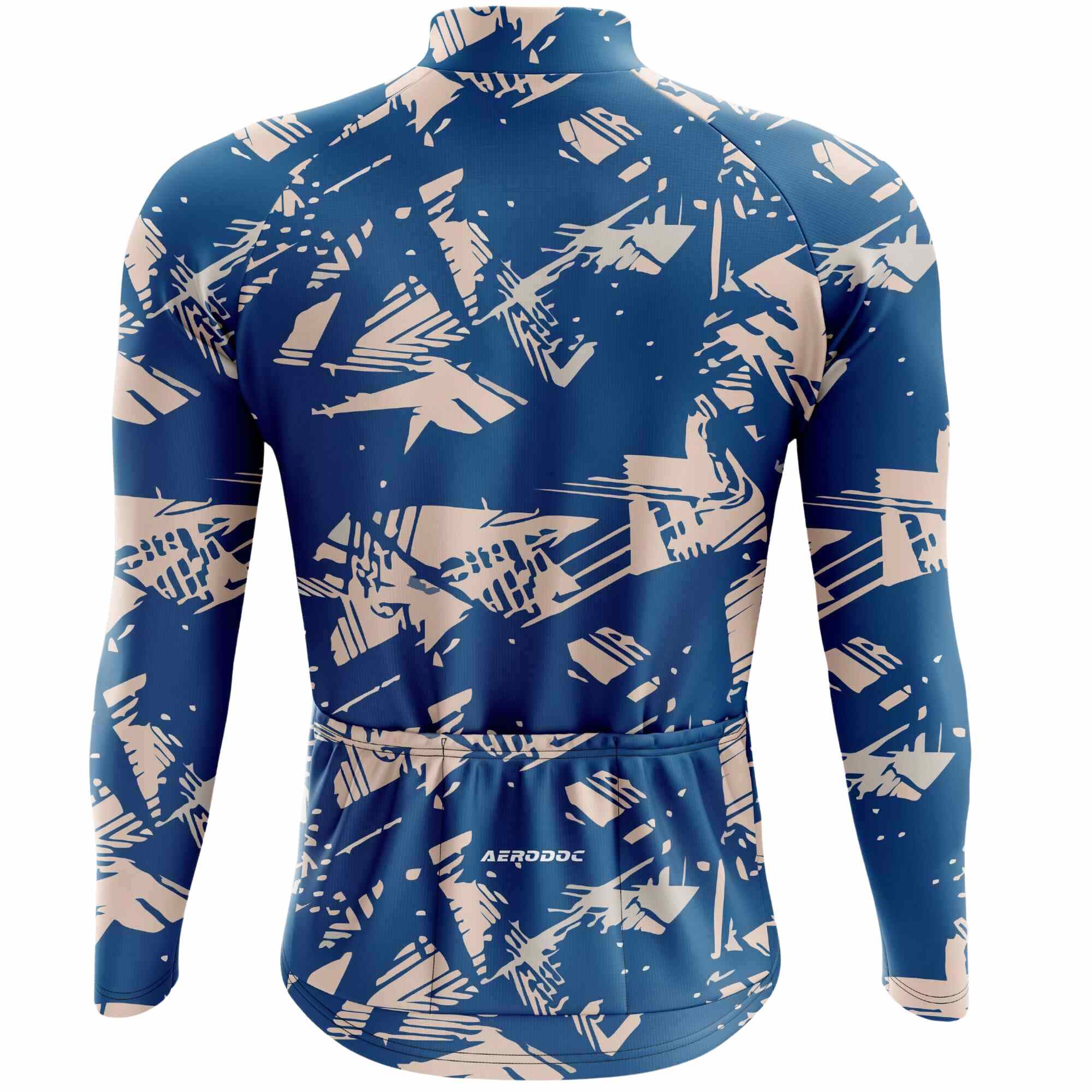 Aerodoc Blue Pulse Cycling Jersey - Energized Print for High-Speed Rides – Half & Full Sleeves, Matching Bib & Non-Bib Shorts