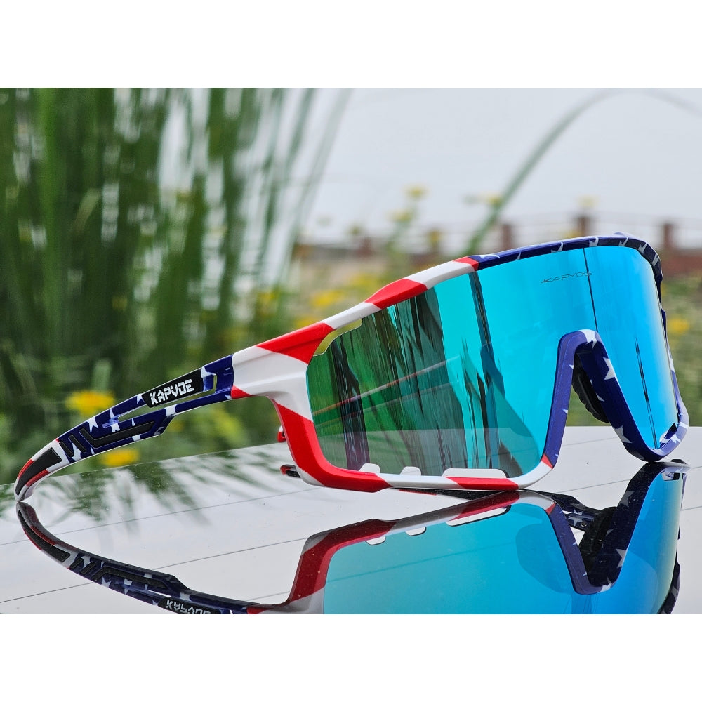 KAPVOE Polarized Sports Glasses Men Women TR90 Sport Sunglasses