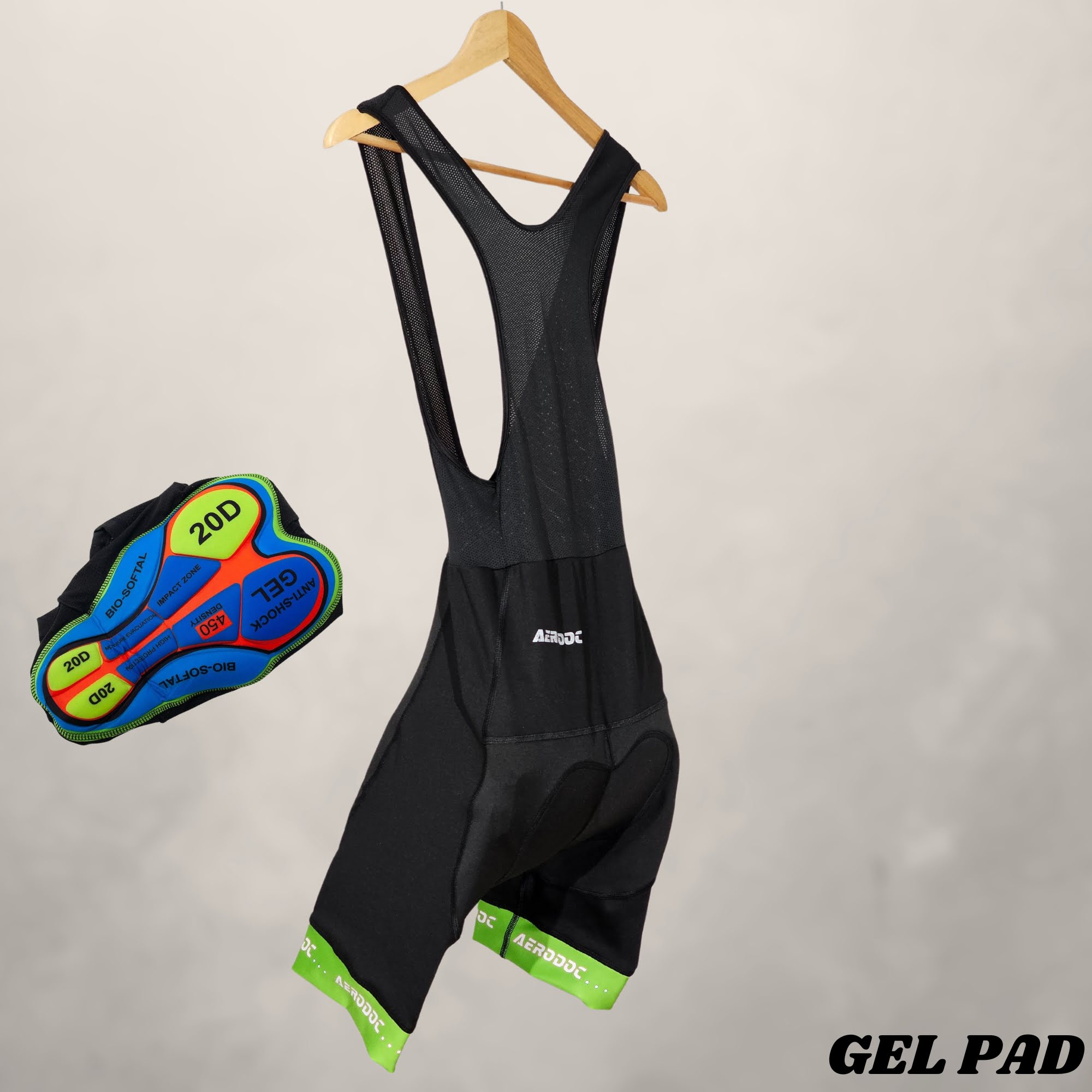 EconoRide Cycling Gel Padded Bib Shorts