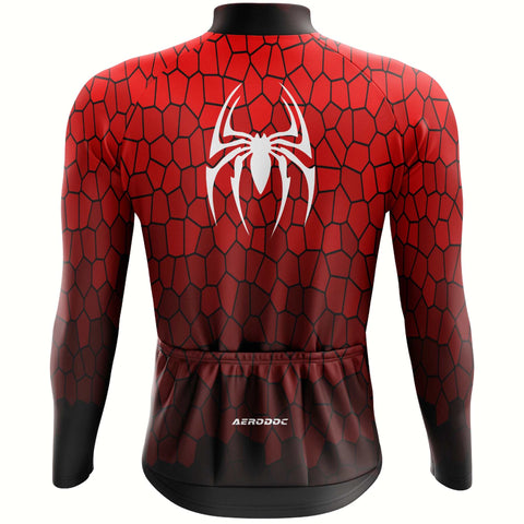 Spiderweb Red Cycling Jersey –Full & Half Sleeves Lightweight & Aerodynamic Design