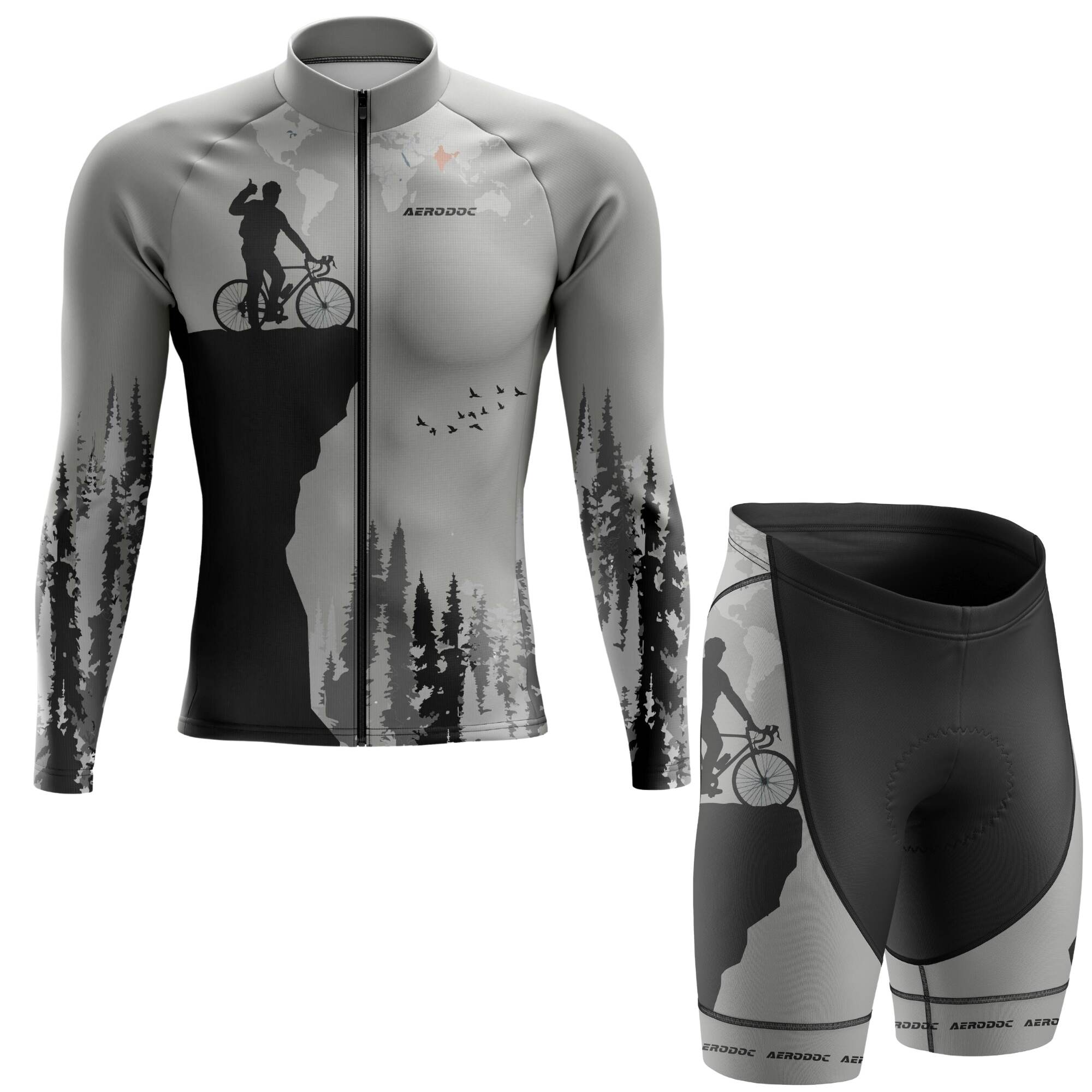 Aerodoc Trailblazer Unisex Outdoor Cycling Jersey for All-Terrain Adventures – Half & Full Sleeves, Matching Bib & Non-Bib Shorts