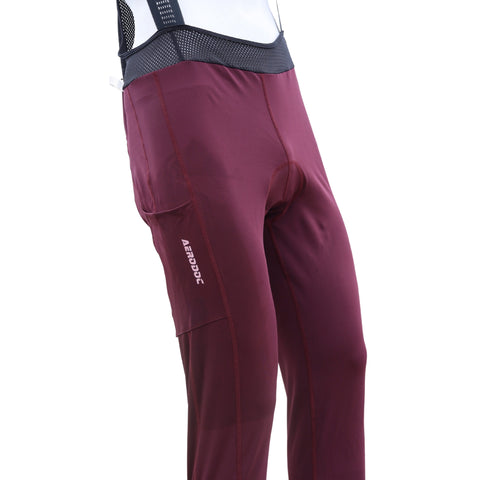 Aerodoc Old Mauve Gel Padded Unisex Cycling Pants with 2 Pockets & Reflector | High-Quality Performance Gear