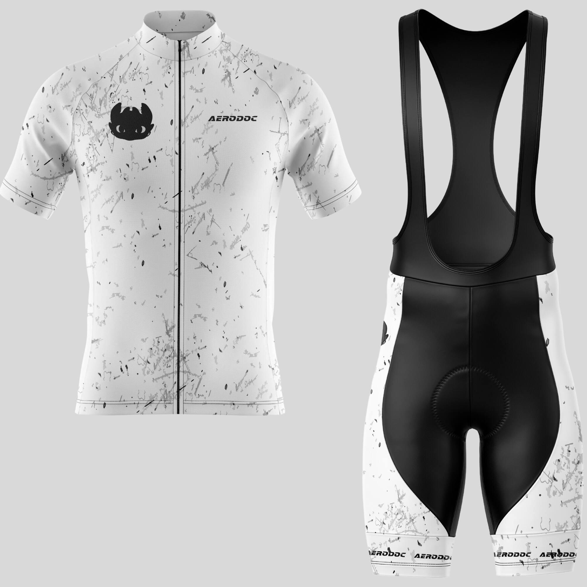 Side profile of Aerodoc cycling jersey showing stretchable sleeves for comfort and flexibility.