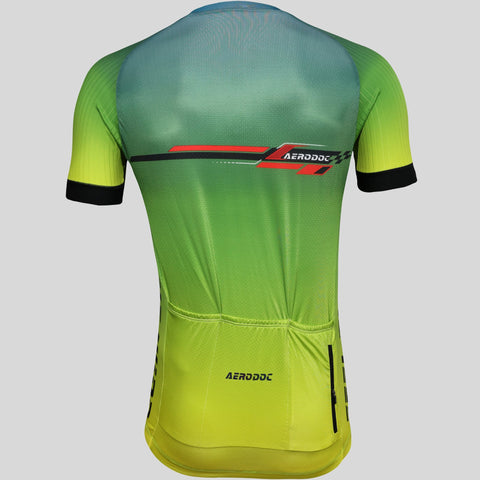 Windflare Neon Breeze Cycling Jersey Premium Aerodoc with Back Zipper and Power Band