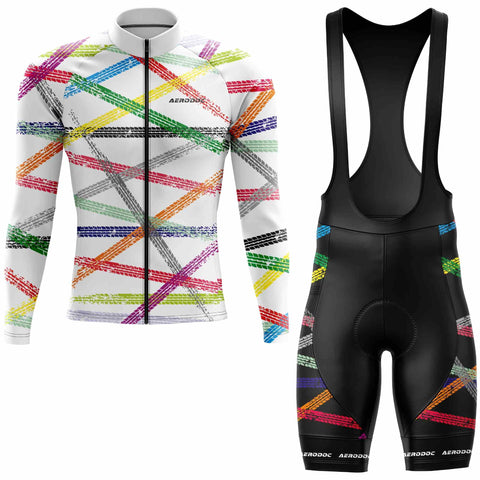 Color Stripe Road Racer Cycling Jersey – Half & Full Sleeves, Matching Bib & Non-Bib Shorts