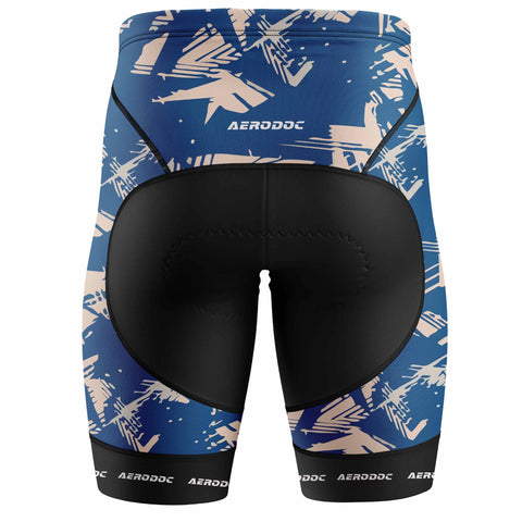 Aerodoc Blue Pulse Cycling Jersey - Energized Print for High-Speed Rides – Half & Full Sleeves, Matching Bib & Non-Bib Shorts