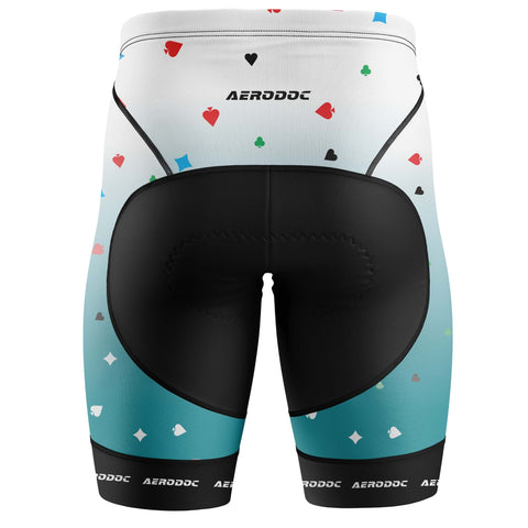 Premium silicone grippers on Card Ace shorts for a non-slip, secure fit during cycling.