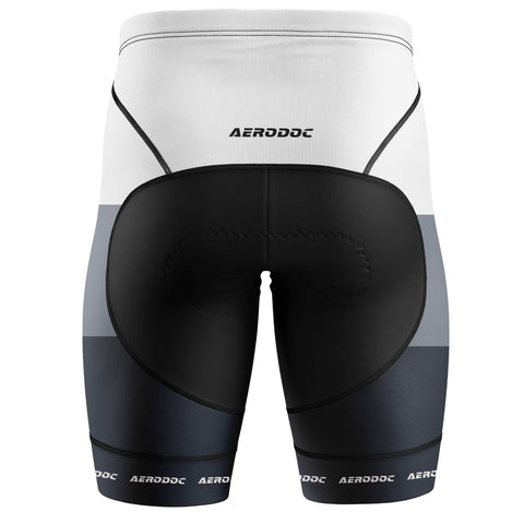 Rear View of Aerodoc Non-Bib Cycling Shorts with Panel Detailing