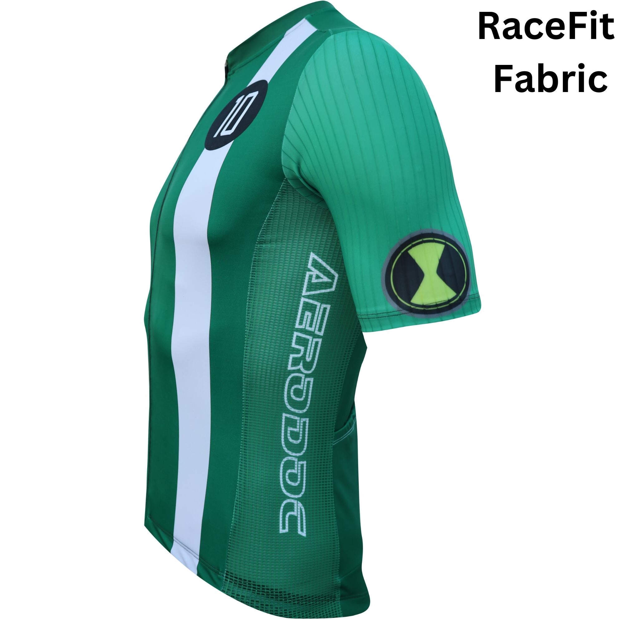 Aerodoc Champion Sprinter 10 Greenline Cycling Jersey Full & Half Sleeves