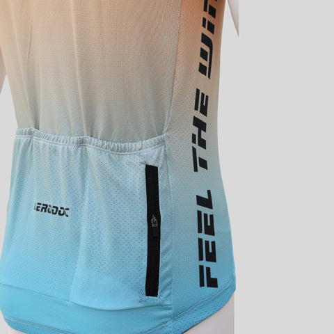 Windflare Peachsky Cycling Jersey Premium Aerodoc with Back Zipper and Power Band