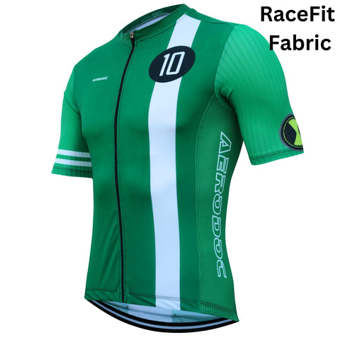 Aerodoc Champion Sprinter 10 Greenline Cycling Jersey Full & Half Sleeves