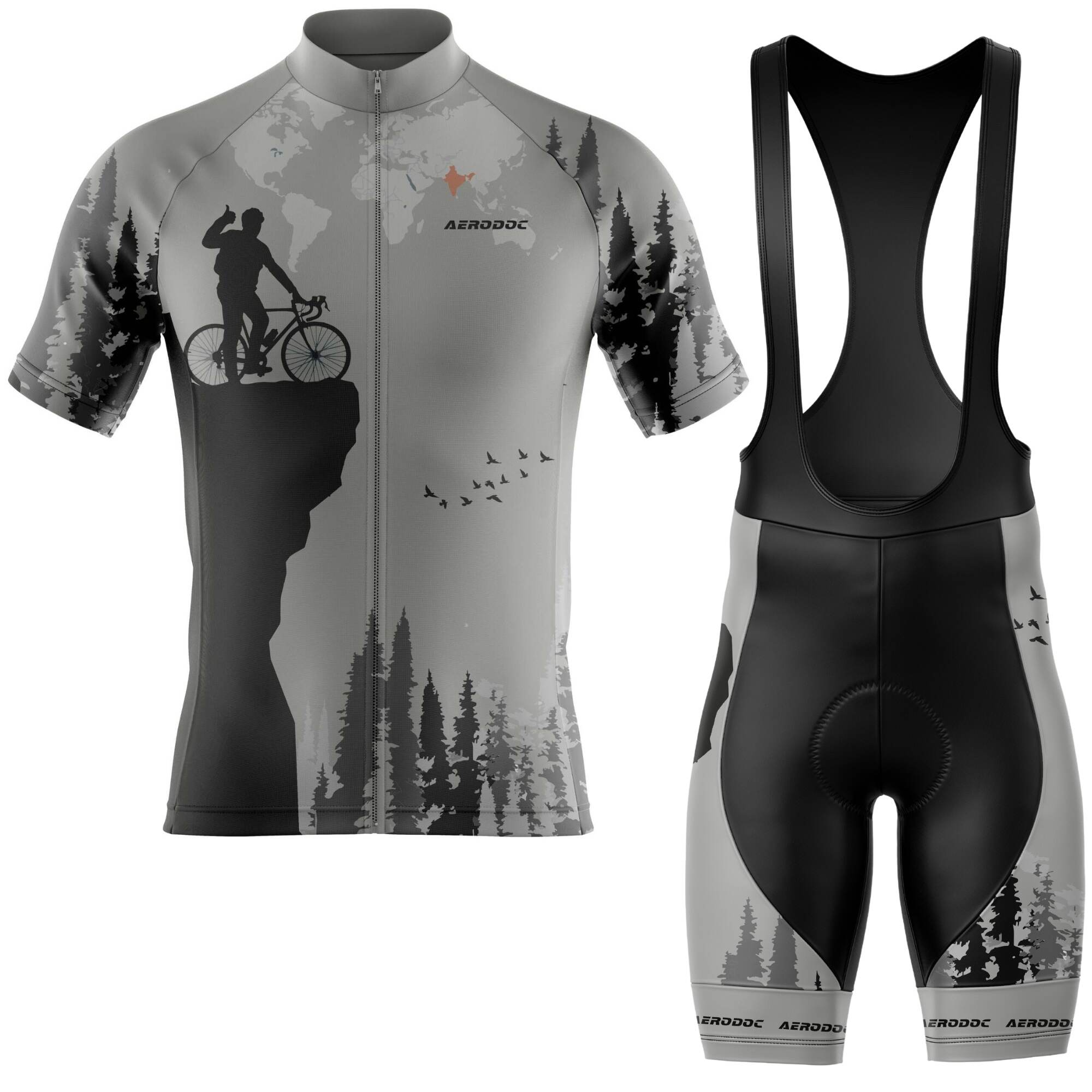 Aerodoc Trailblazer Unisex Outdoor Cycling Jersey for All-Terrain Adventures – Half & Full Sleeves, Matching Bib & Non-Bib Shorts