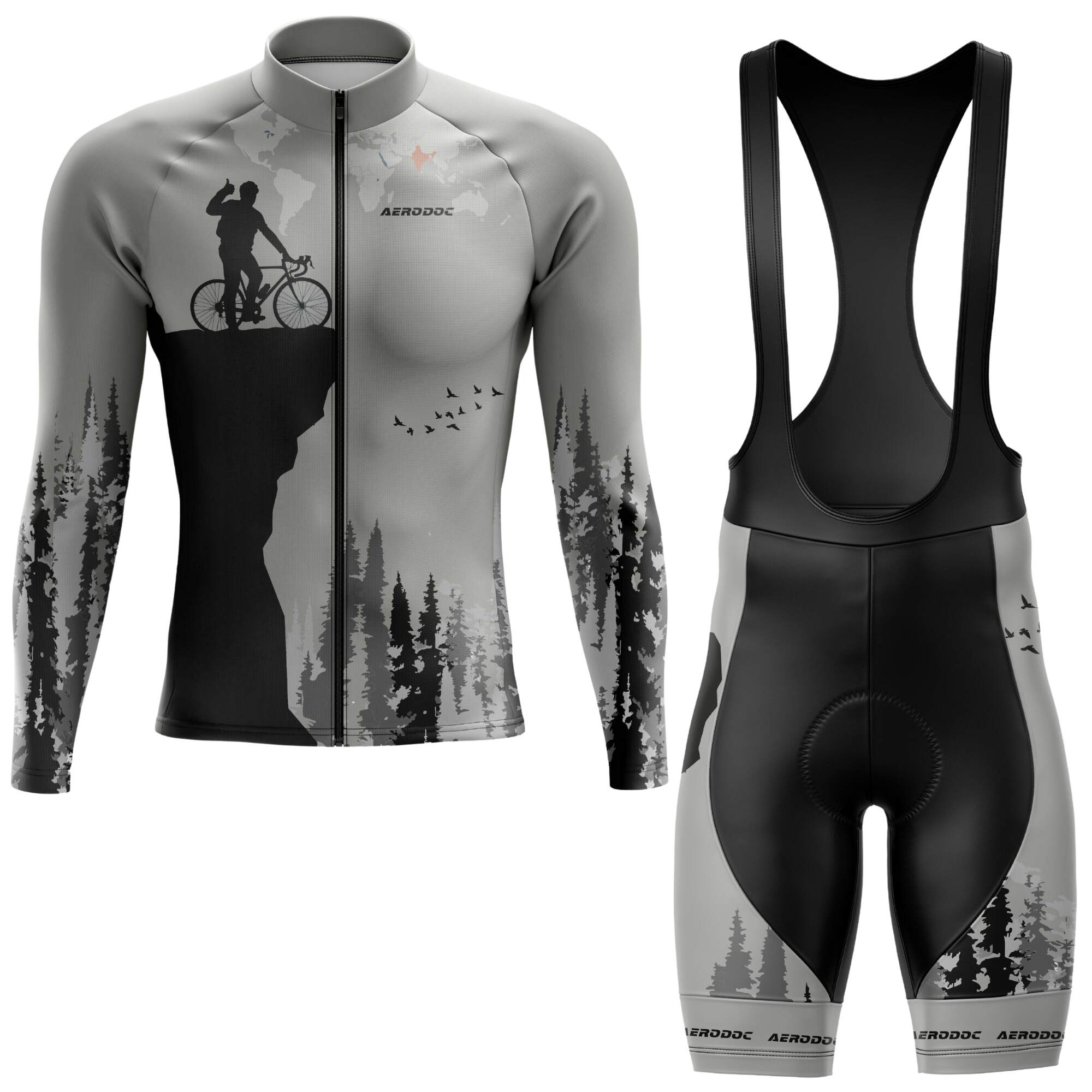 Aerodoc Trailblazer Unisex Outdoor Cycling Jersey for All-Terrain Adventures – Half & Full Sleeves, Matching Bib & Non-Bib Shorts