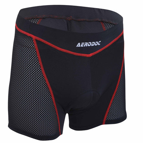 Aerodoc Men's Breathable Padded Cycling Underwear with Moisture-Wicking Mesh