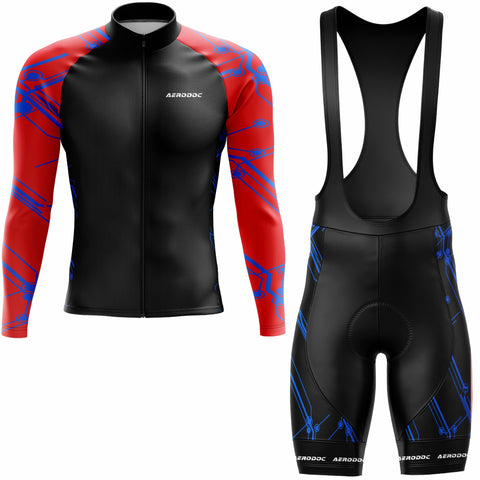 Aerodoc Blackout Grid Performance Cycling Jersey – Half & Full Sleeves, Matching Bib & Non-Bib Shorts