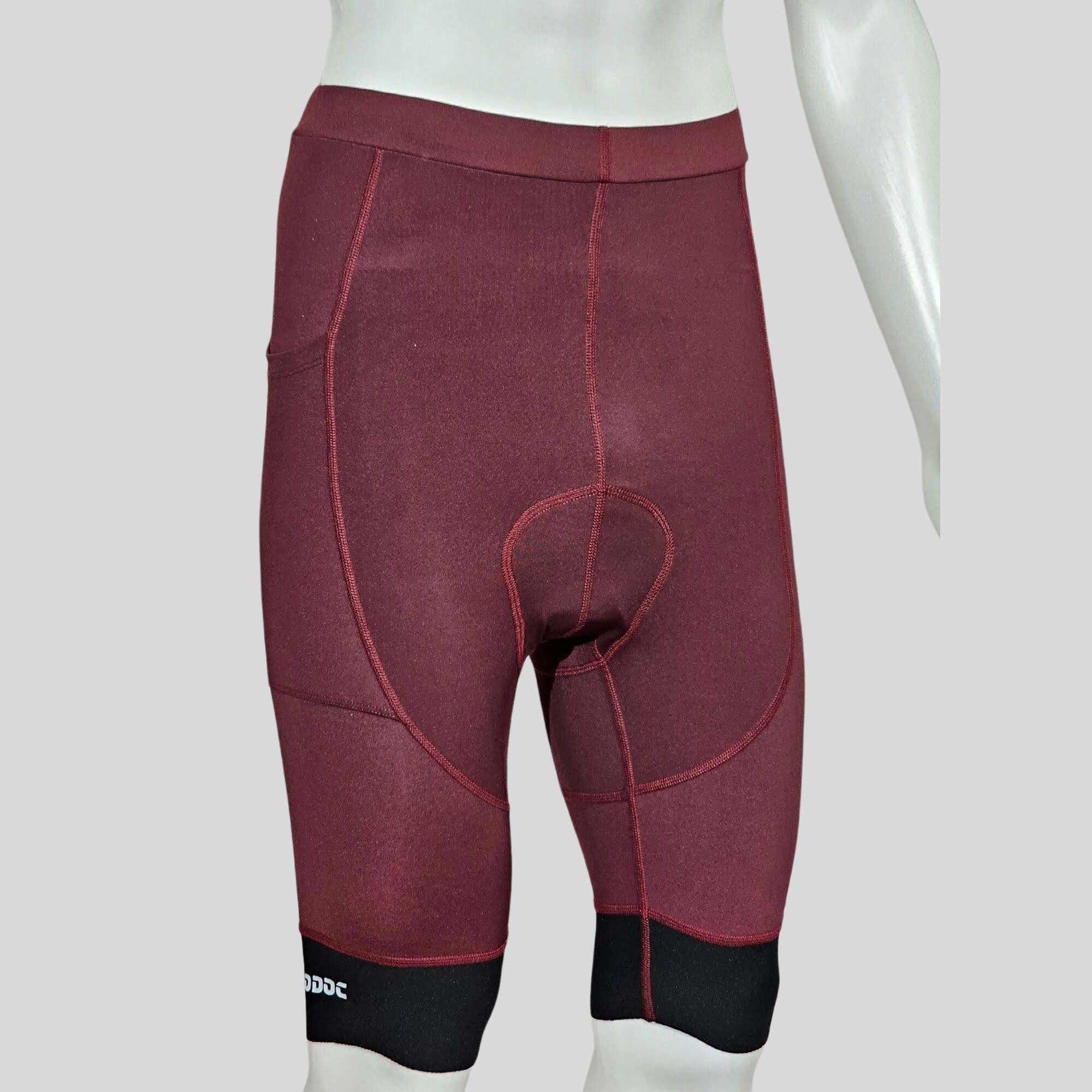 Aerodoc Ignite Old Mauve Cycling Bibshorts with Reflective Zipper, Power Band, and 2 Pockets