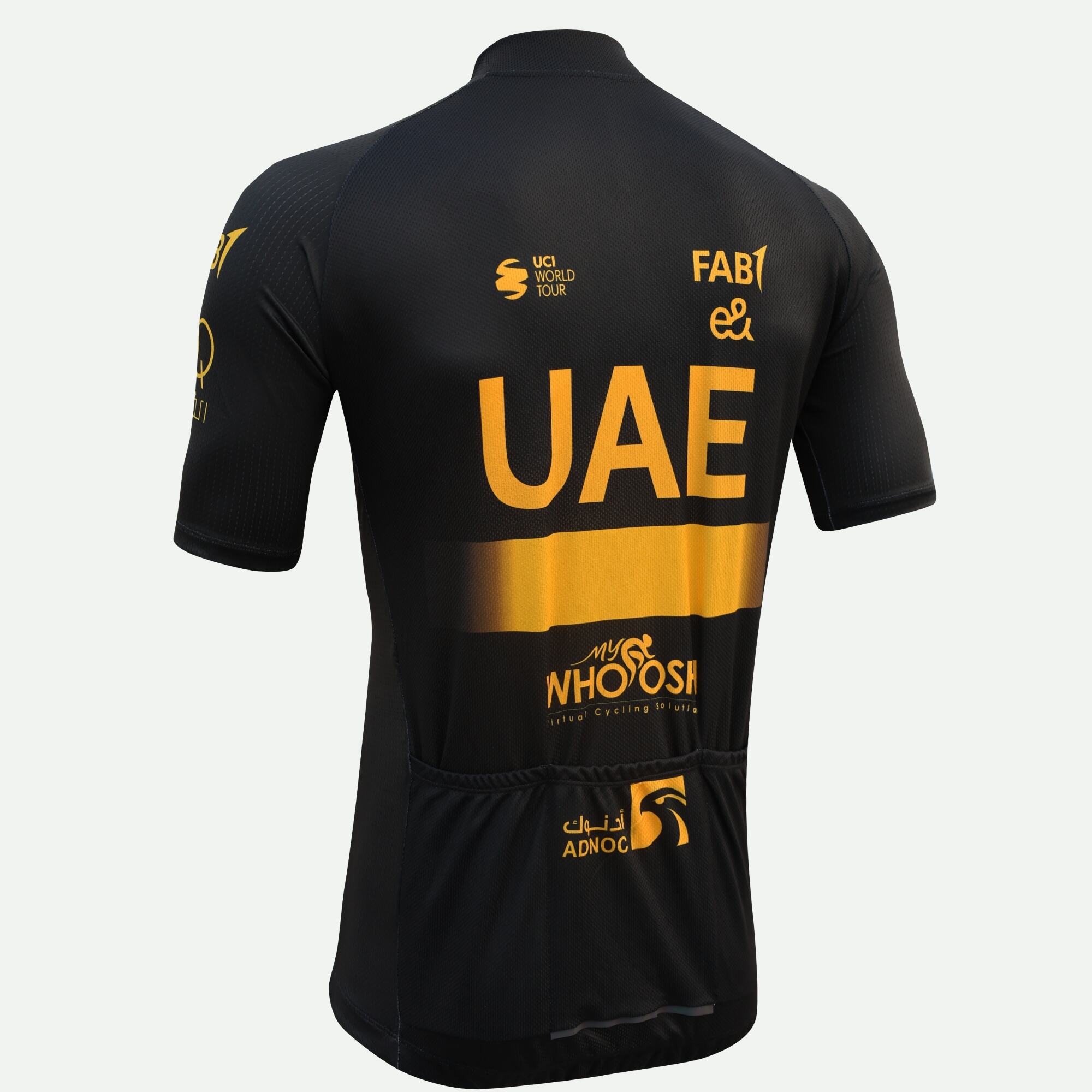 UAE Black High Quality Cycling Jersey and Cycling Bib Shorts and Full/Half Sleeve GelPad