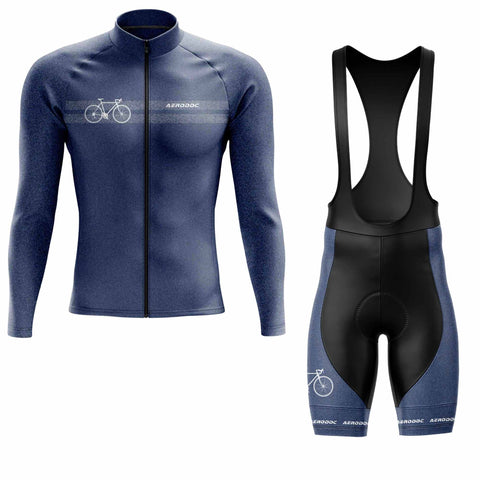 Aerodoc Horizon Blue Men's Cycling Jersey – Half & Full Sleeves, Matching Bib & Non-Bib Shorts