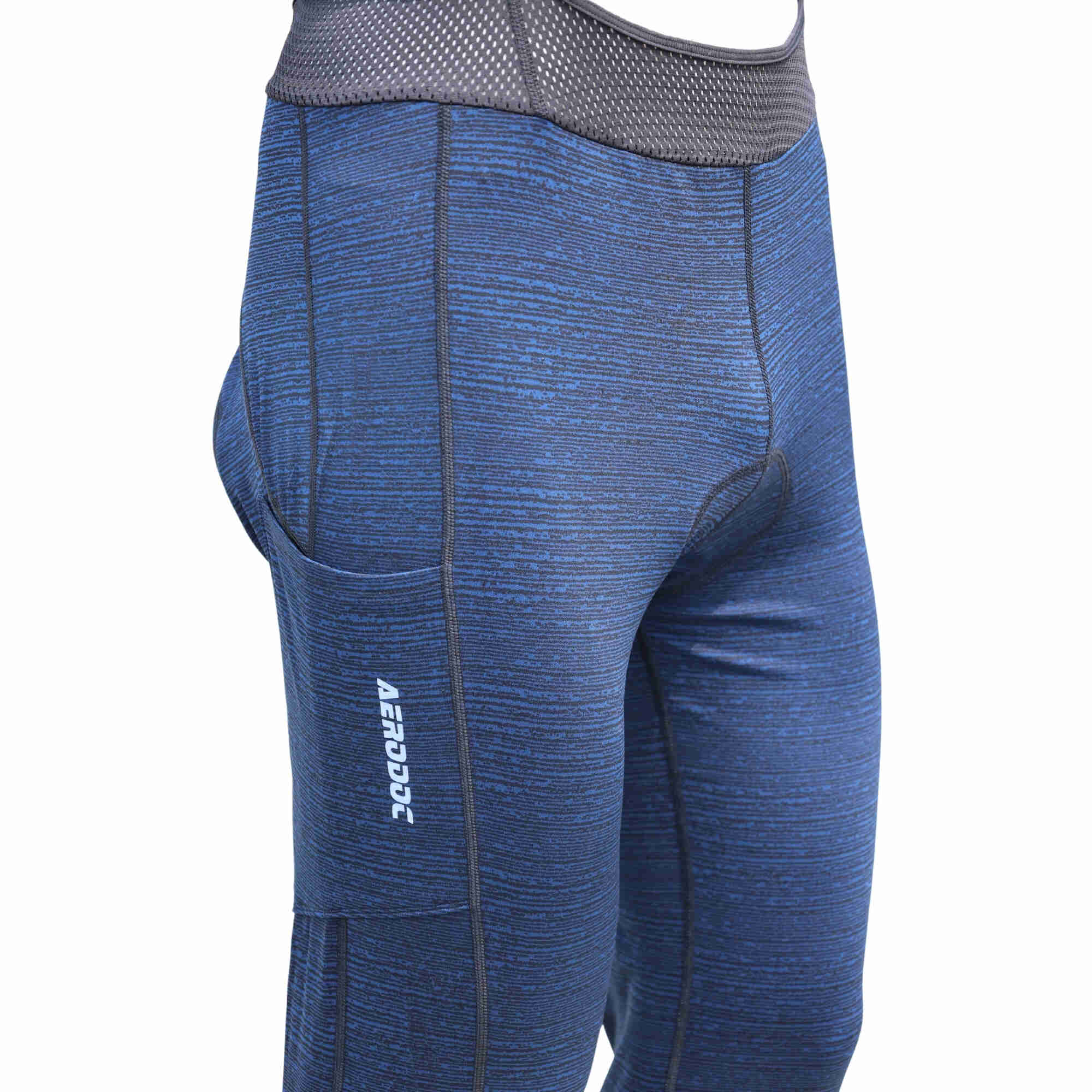 Aerodoc Ignite Navy Blue Gel Padded Unisex Cycling Pants with 2 Pockets & Reflector | High-Quality Performance Gear