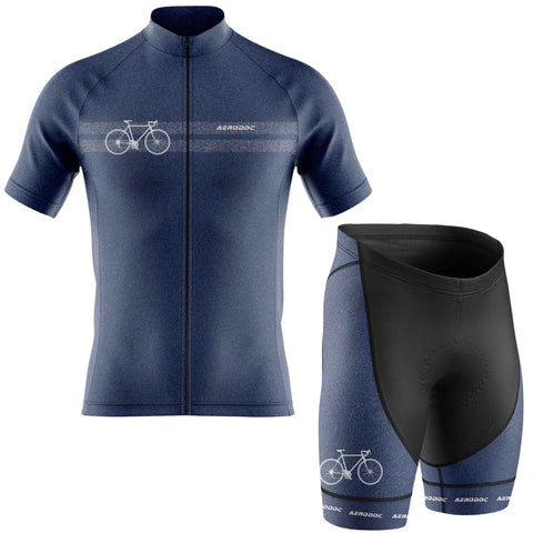 Aerodoc Horizon Blue Men's Cycling Jersey – Half & Full Sleeves, Matching Bib & Non-Bib Shorts