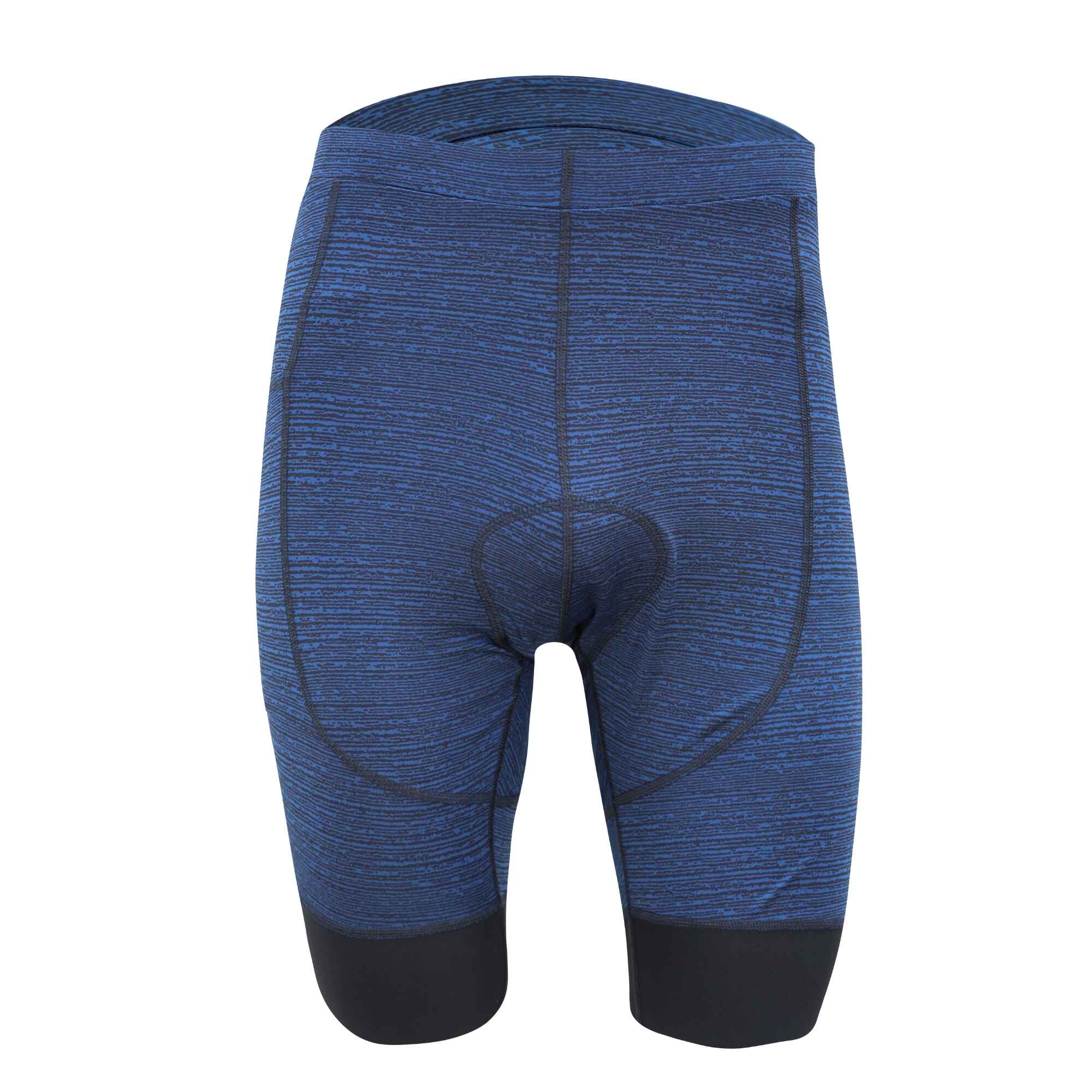 Aerodoc Ignite Indigo Storm Cycling Bibshorts with Reflective Zipper, Power Band, and 2 Pockets