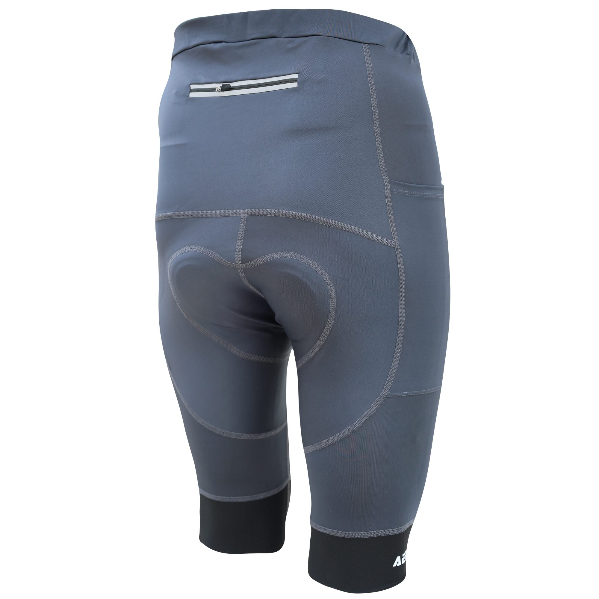 Aerodoc Ignite Gravel Cycling Bibshorts with Reflective Zipper, Power Band, and 2 Pockets