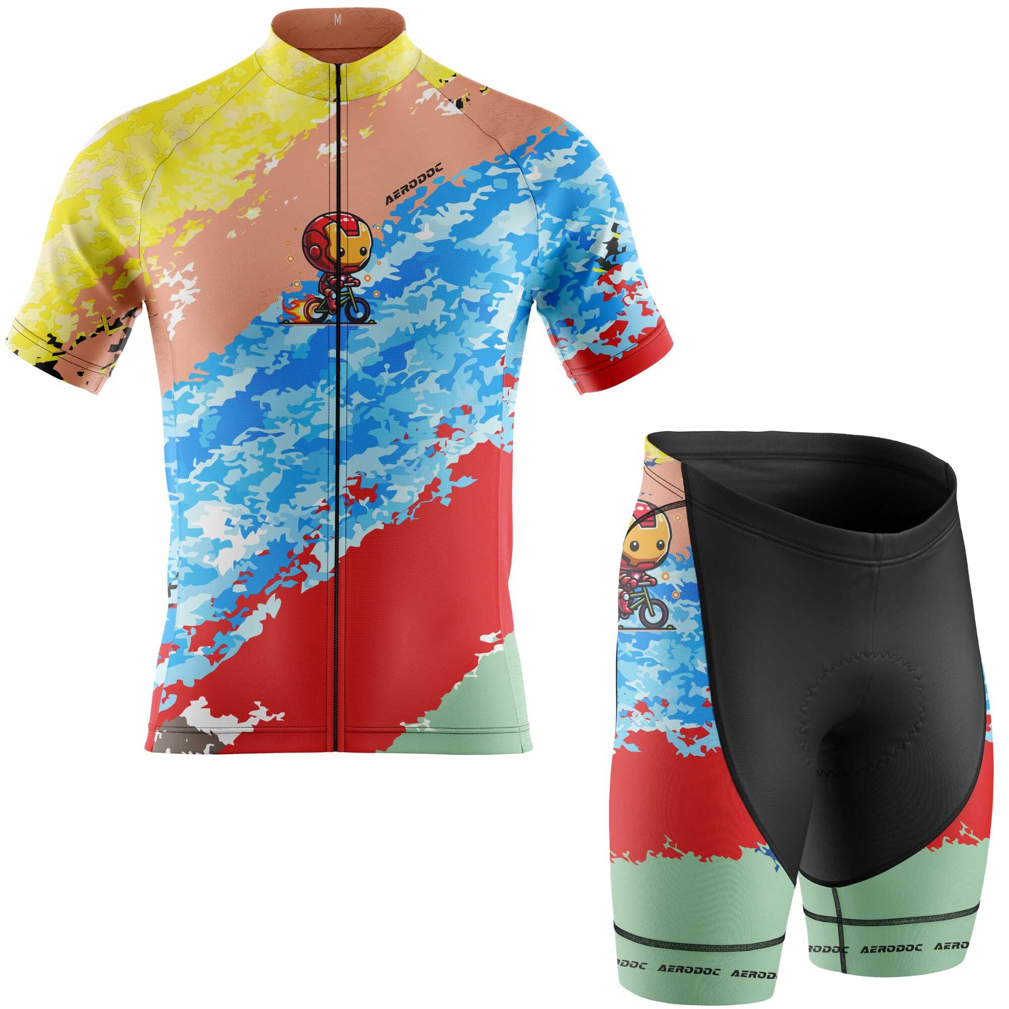 Aerodoc Flash Rider Cycling Jersey - Half & Full Sleeves, Matching Bib & Non-Bib Shorts