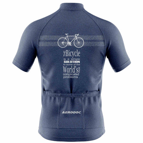 Aerodoc Horizon Blue Men's Cycling Jersey – Full & Half Sleeves, Performance Cycling Apparel