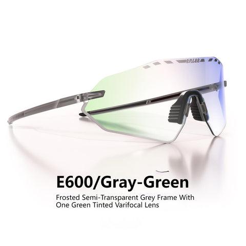 ENLEE E600 Photochromic Glasses Color Film Cycling Eyewear Men Women Frameless Sports Goggles Gray Green