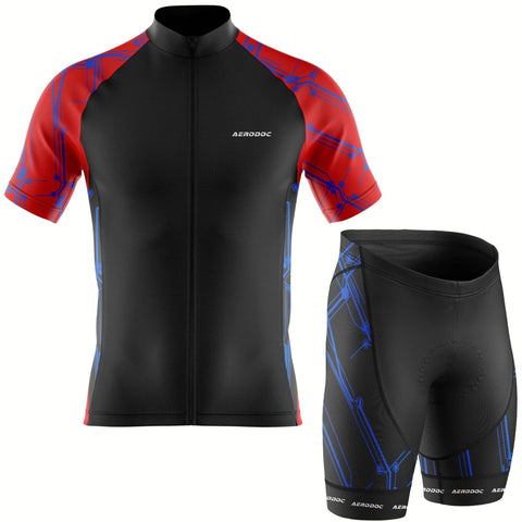 Aerodoc Blackout Grid Performance Cycling Jersey – Half & Full Sleeves, Matching Bib & Non-Bib Shorts