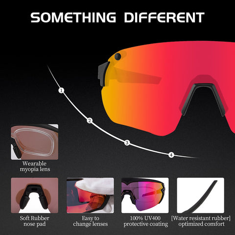 KEHU Sports Sunglasses With Multiple Interchangeable Lenses