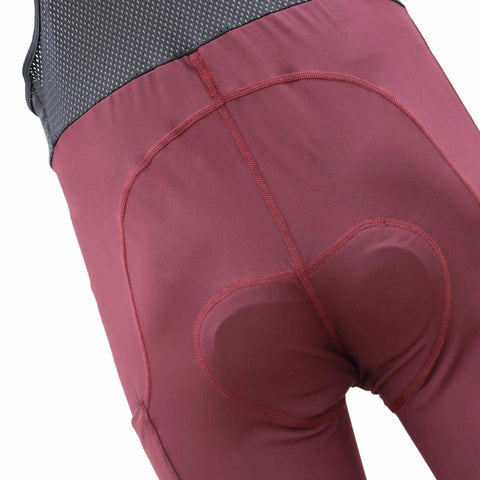 Aerodoc Old Mauve Gel Padded Unisex Cycling Pants with 2 Pockets & Reflector | High-Quality Performance Gear