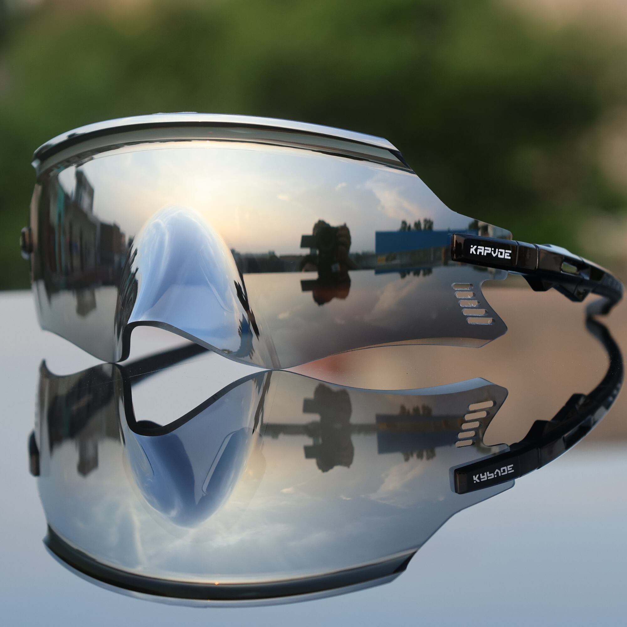 KAPVOE 1Lens Sunglasses Ideal for Cycling, Cricket, Running and More