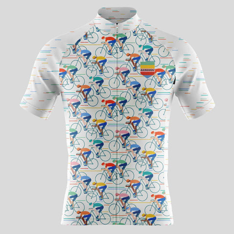 Retro Bicycle Design Men's Cycling Jersey