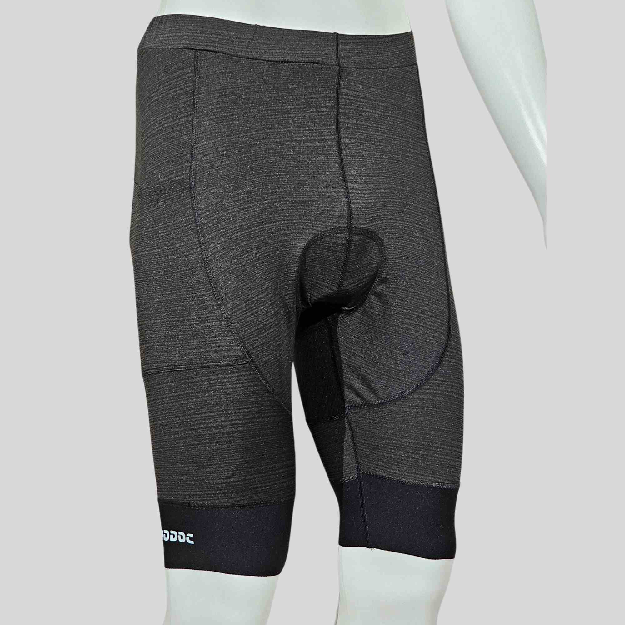 Aerodoc Ignite Vampire Gray Cycling Bibshorts with Reflective Zipper, Power Band, and 2 Pockets